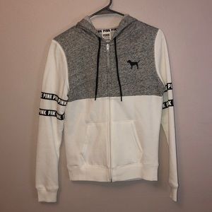 Pink full zip hoodie